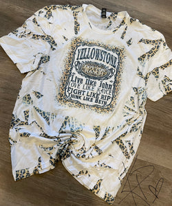 Yellowstone Character T-shirt (Leopard tie dye)