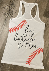 Hey Batter Batter Stitches Tank & T-shirt