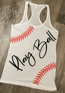 Play Ball Stitches Tank & T-shirt