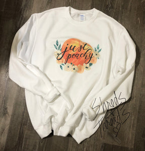 Just Peachy Crew (white)